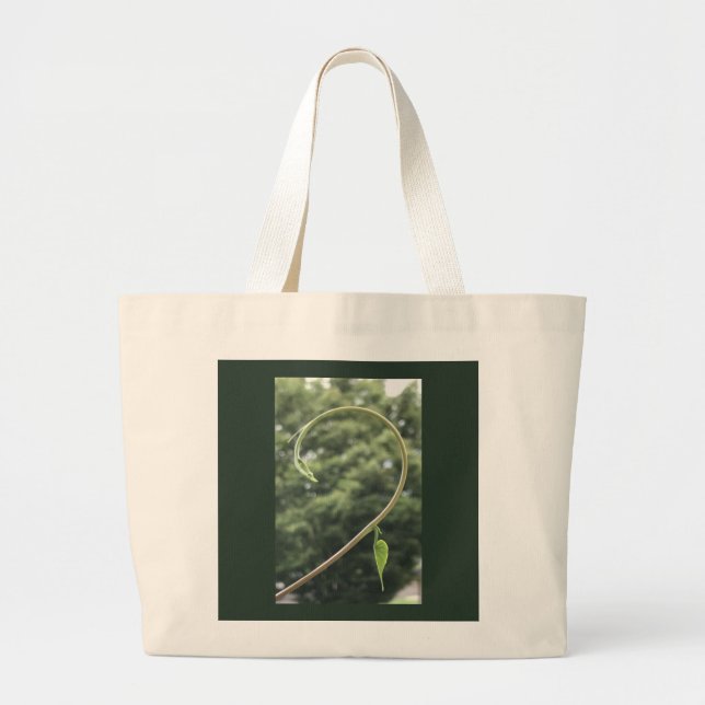 Bolsa Tote Grande Morning Glory Tendril and Leaf (Frente)
