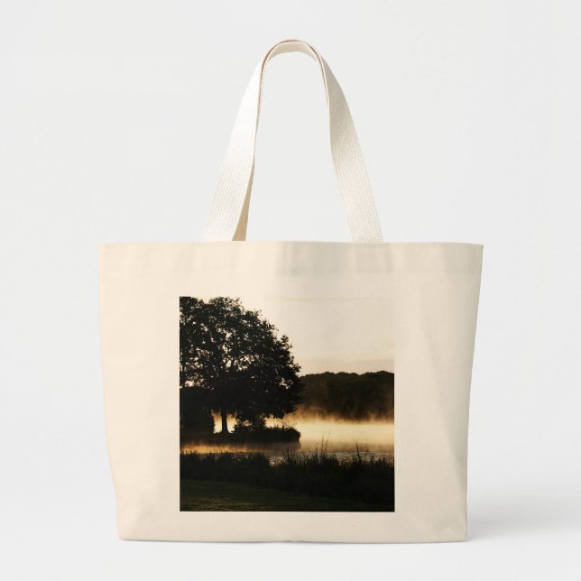 Bolsa Tote Grande Morning Lake Scene jtcna (Frente)