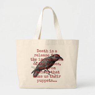 Bolsa Tote Grande Morte É Libertação Da Impressão - Morte Quo
