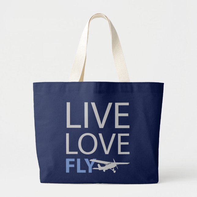 Bolsa Tote Grande Mosca viva do amor (Frente)