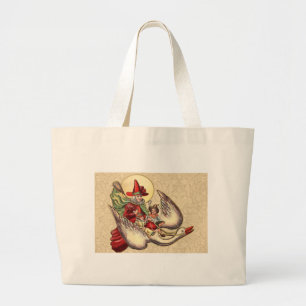 Bolsa Tote Grande Mother Goose Child Antique Illustration