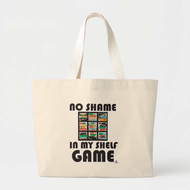 Bolsa Tote Grande Motto Jogo Diversão de Jogos sem Vergonha (Frente)
