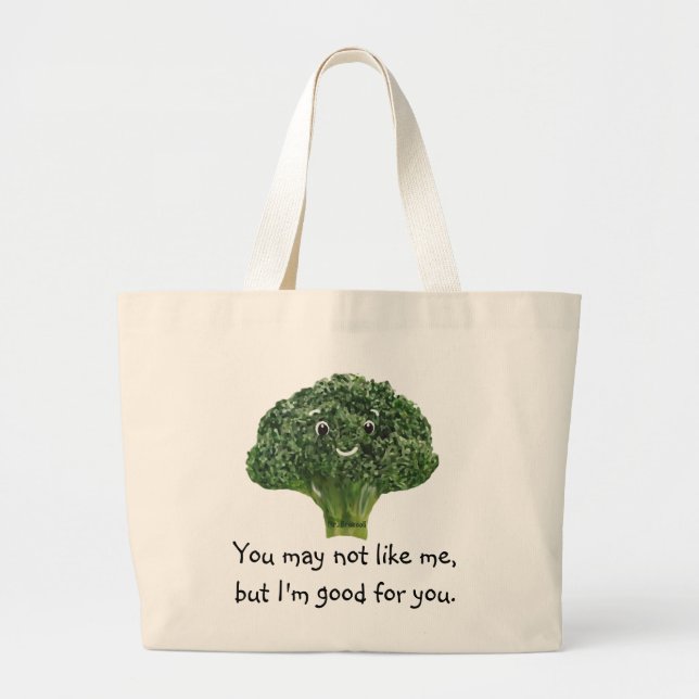 Bolsa Tote Grande Mr.Broccoli (Frente)