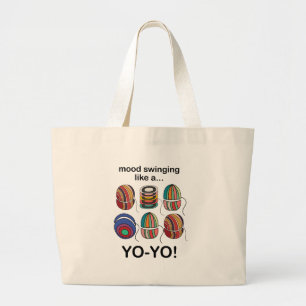 Bolsa Tote Grande Mudanças De Humor Yoyo Como Um Yoyo Engraçado