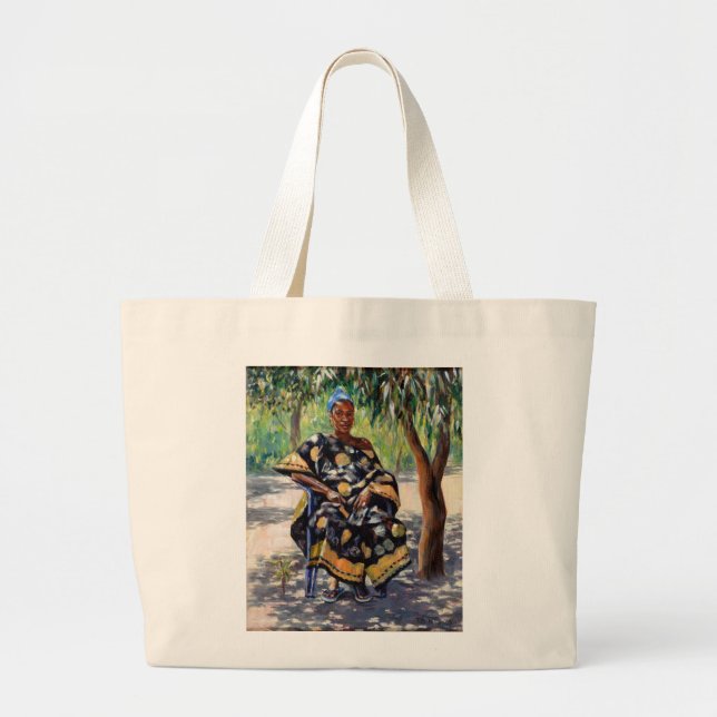 Bolsa Tote Grande Mulher que senta 2004 (Frente)