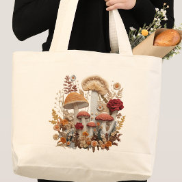 Bolsa Tote Grande Mushroom Cottagecore
