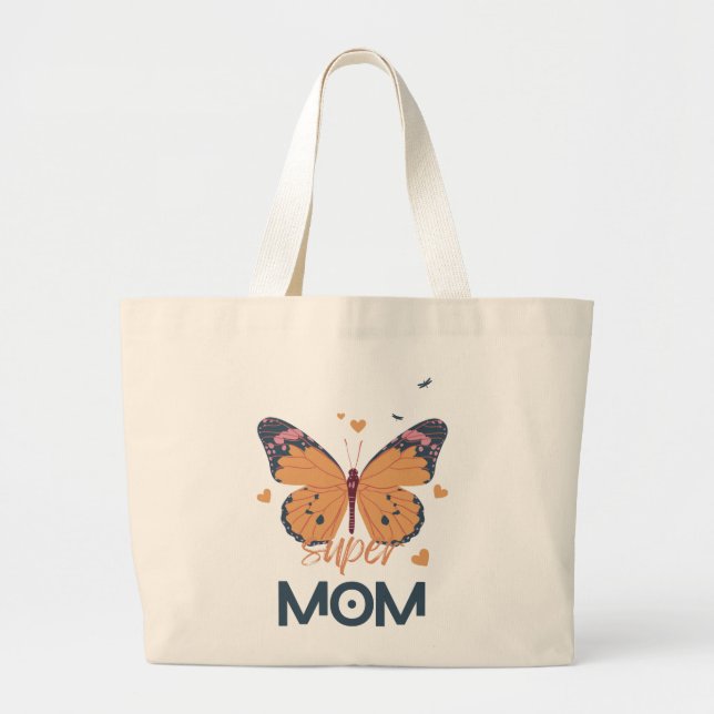 Bolsa Tote Grande Mushroom Super MOM (Frente)
