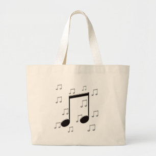 Bolsa Tote Grande Música 8ª Oitava Notas