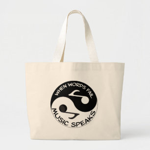 Bolsa Tote Grande Música Yin yang