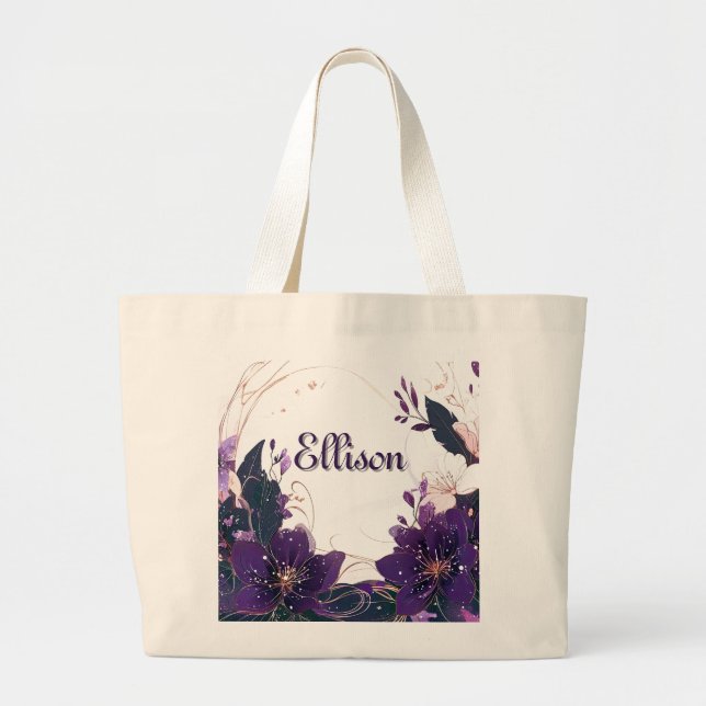Bolsa Tote Grande Mystical Violet Bloom (Frente)