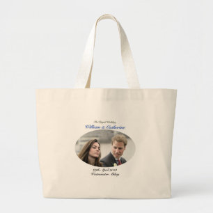 Bolsa Tote Grande N.º 1 O Casamento Real William & Catherine