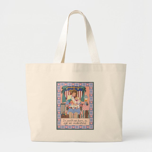 Bolsa Tote Grande Na juventude nós aprendemos (Frente)