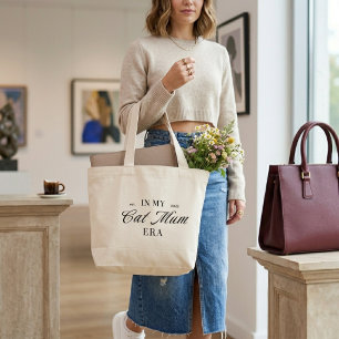 Bolsa Tote Grande Na Minha Era de Mãe de Gato Amante de Diversão Sim