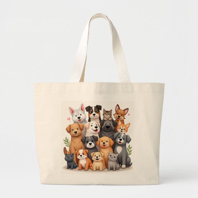 Bolsa Tote Grande Na moda Tote Bag (Frente)