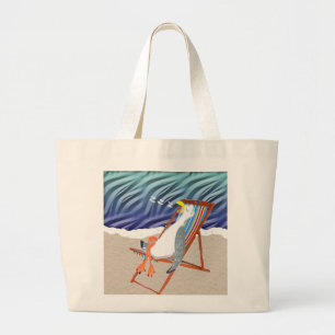 Bolsa Tote Grande Na Praia