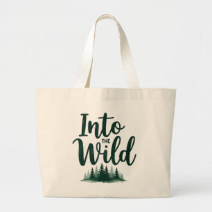 Bolsa Tote Grande Na Selvagem Floresta de Pinheiros Rústicos