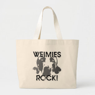 Bolsa Tote Grande Nação de Weimaraner: ROCHA de Weimies!