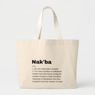 Bolsa Tote Grande Nakba Significa design Nakba Texto Definição
