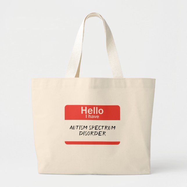 Bolsa Tote Grande Nametag Spectrum Disorder (Frente)