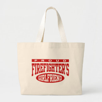 Bolsa Tote Grande Namorada de bombeiro orgulhoso