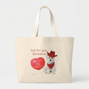 Bolsa Tote Grande Namorados de Terrier Branco de West Highland