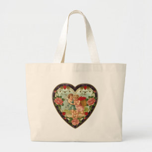Bolsa Tote Grande Namorados Vitoriano Do Meu Amor II