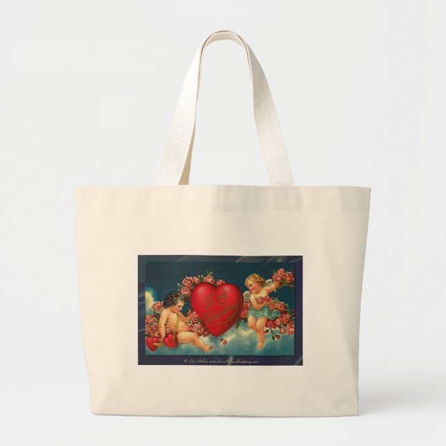 Bolsa Tote Grande Namorados Vitoriano Para O Meu Namorados (Frente)