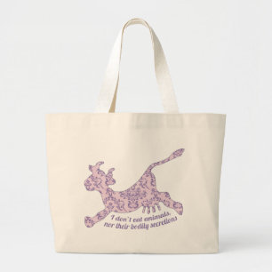 Bolsa Tote Grande Não coma animais