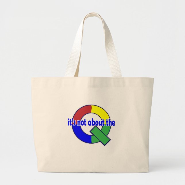 Bolsa Tote Grande Não é sobre o Q (Frente)