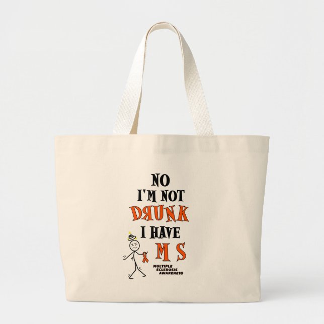 Bolsa Tote Grande Não estou BEBADO...MS (Frente)