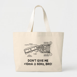 Bolsa Tote Grande Não faz Tase mim com a sacola de Bro da ciência