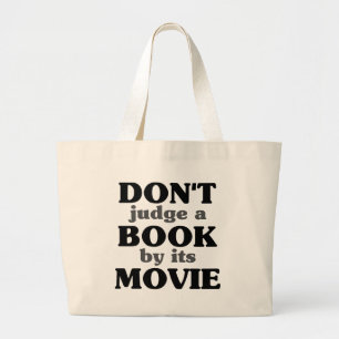 Bolsa Tote Grande Não julgue um livro por seu filme