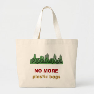 Bolsa Tote Grande Não mais sacos de plástico