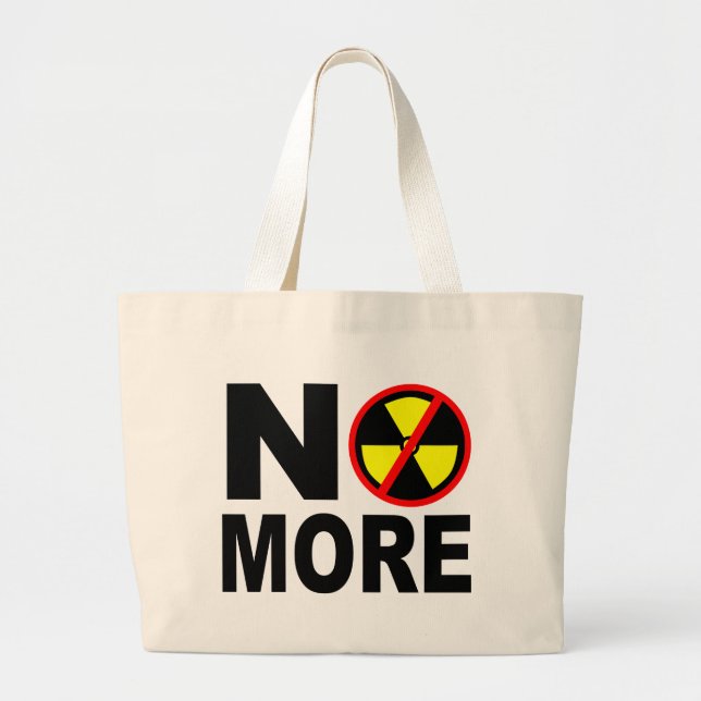 Bolsa Tote Grande Não mais slogan antinuclear (Frente)
