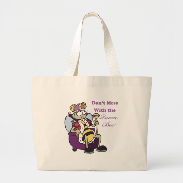 Bolsa Tote Grande não mexa com abelha rainha (Frente)