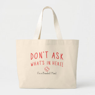 Bolsa Tote Grande Não pergunte o que há aqui! (Sou uma mãe de beiseb
