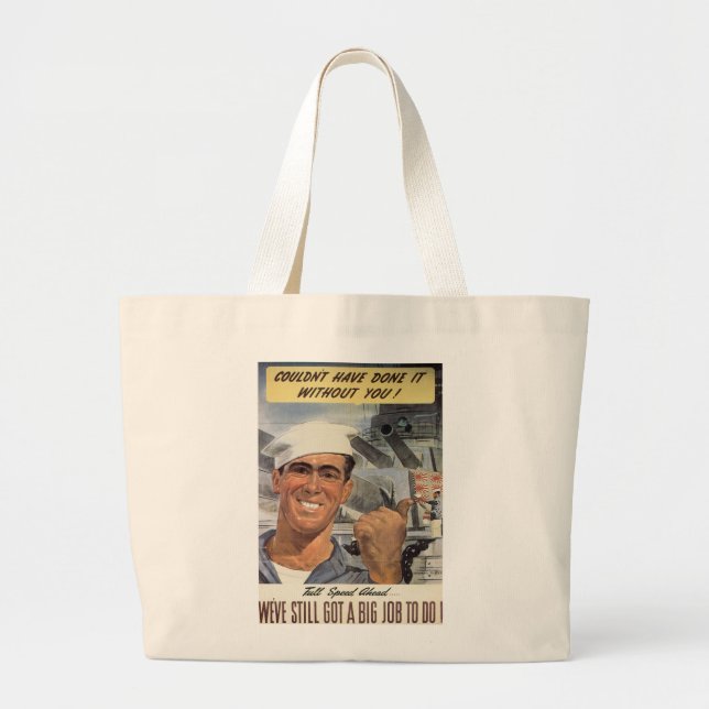 Bolsa Tote Grande Não poderia ter feito isso sem você (Frente)