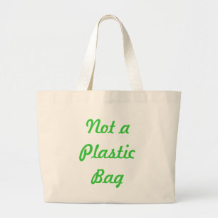 Bolsa Tote Grande Não uma sacola do saco de plástico