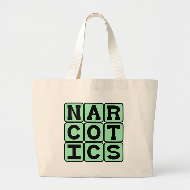 Bolsa Tote Grande Narcóticos, Drogas (Frente)