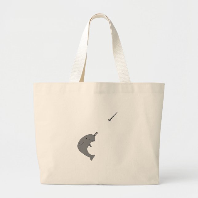 Bolsa Tote Grande Narwhal (Frente)