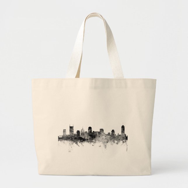 Bolsa Tote Grande Nashville Tennessee Skyline (Frente)