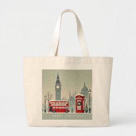 Bolsa Tote Grande Natal em Londres | Big Ben & Festive London