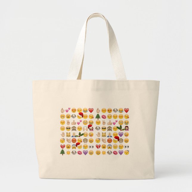 Bolsa Tote Grande natal emojis (Frente)