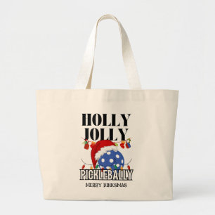 BOLSA TOTE GRANDE NATAL HOLLY JOLLY PICKLEBALLY