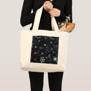 Bolsa Tote Grande Natal mágico e pacífico de inverno do SlipperyJoe'