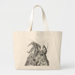 Bolsa Tote Grande Natal Papai Noel e rena