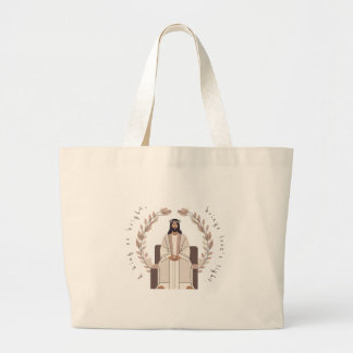 Bolsa Tote Grande Natal | Um rei tão brilhante | Jesus | Neutros