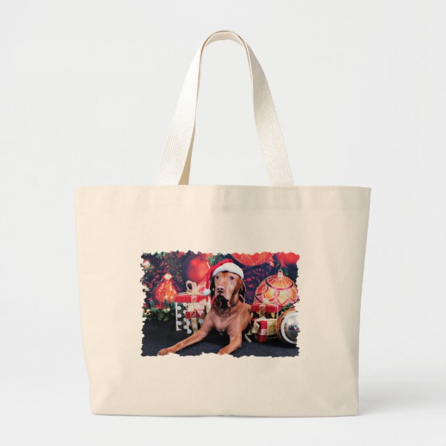 Bolsa Tote Grande Natal - Vizsla - Budda (Frente)