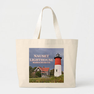 Bolsa Tote Grande Nauset Lighthouse, Cape Cod Massachusetts Tote Bag