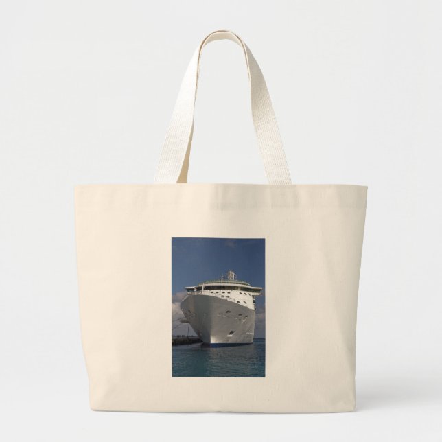 Bolsa Tote Grande Navio de cruzeiro (Frente)